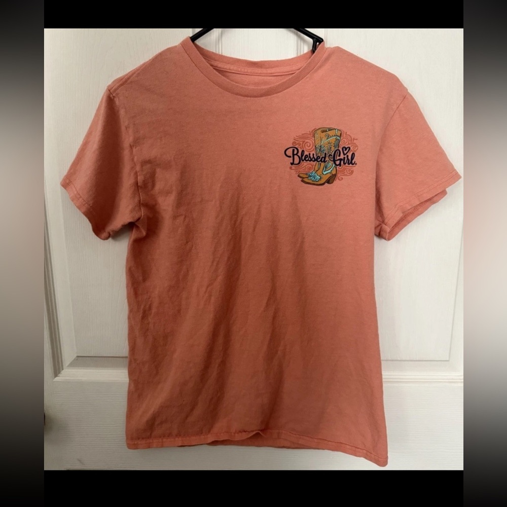 Blessed Girl Short Sleeve Peach Orange Women’s T Shirt S